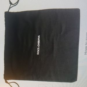 Dolce & Gabbana Black Drawstring Dust Bag 14"by14"